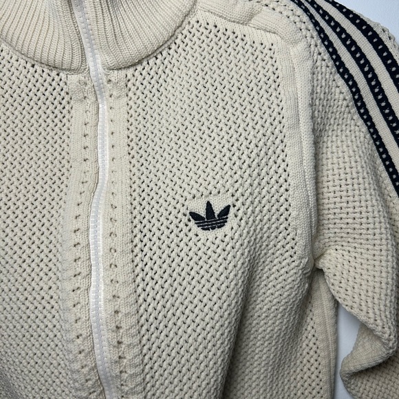 Adidas Women's Cream Knit Turtleneck Sweater - Picture 4 of 5